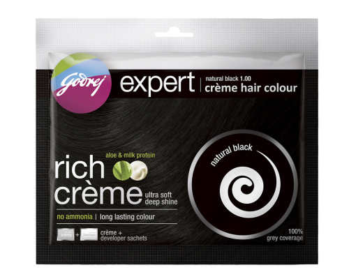 Godrej expert rich creme natural black hair color - 20 gm (0.7 oz)