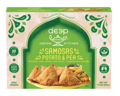 Deep potato & pea samosas (8 samosas pack)