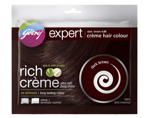 Godrej expert creme hair colour dark brown 20g+20ml