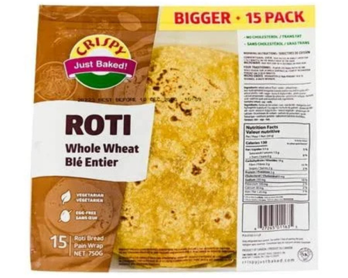 Crispy roti wrap whole wht 15pk 10x750g