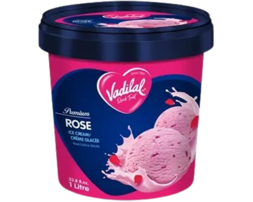 Vadilal premium rose ice cream 1ltr