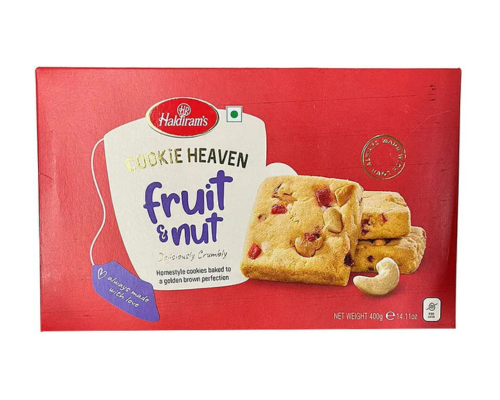 Haldiram s cookie heaven fruit & nut homestyle cookies - 400 gm (14.1 oz)