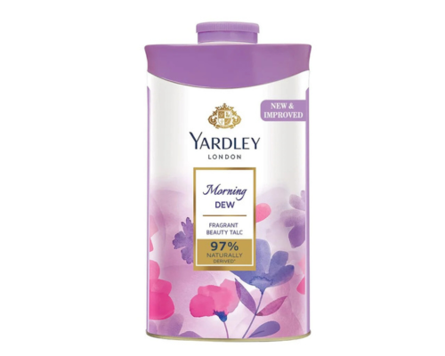 Yardley london morning dew perfumed talc for women, 250g