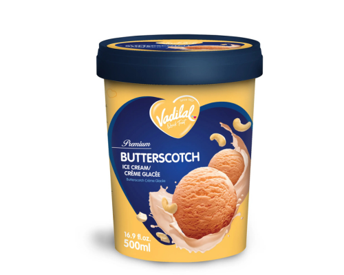 Vadilal butterscotch ice cream 500mml