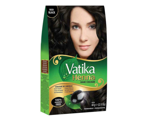 Dabur vatika black henna hair color