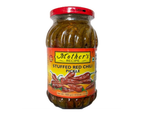 Mother s recipe stuffed red chilli pickle - 500 gm (1.1 lb)