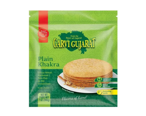 Garvi gujarat plain wheat khakhra - 200 gm (7 oz)